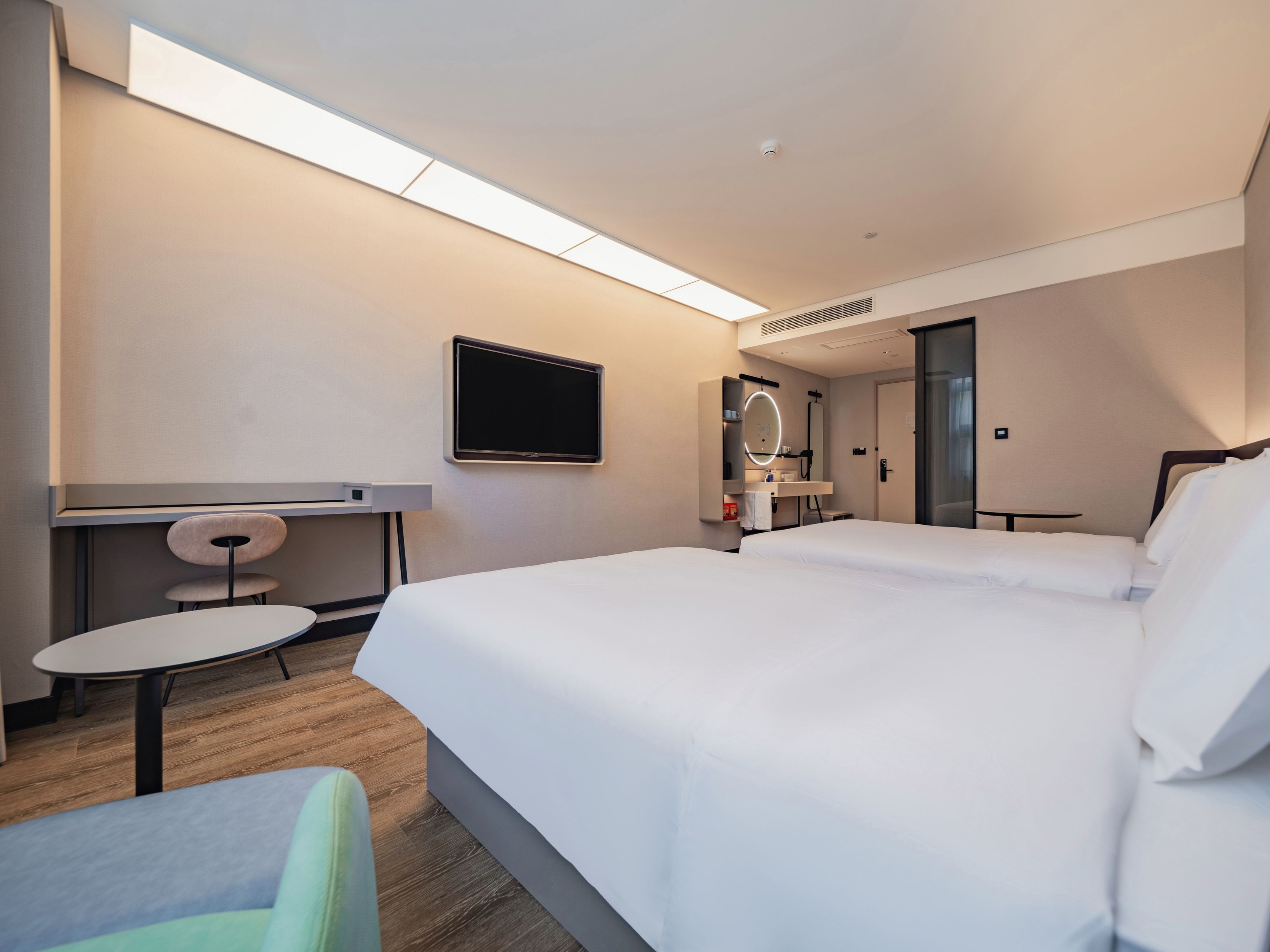 商务双床房【55寸投屏电视+语音客控+独立空调】