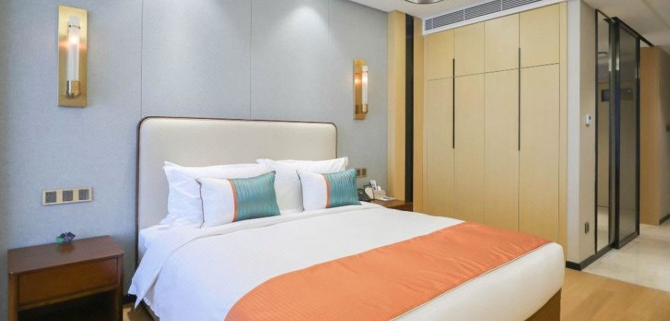 辰澜·悦湖双床房|落地窗·冰箱洗衣机·金可儿床垫|