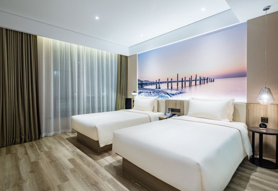 几木双床房（亚朵深睡PRO枕+小冰箱+投屏+超大空间）