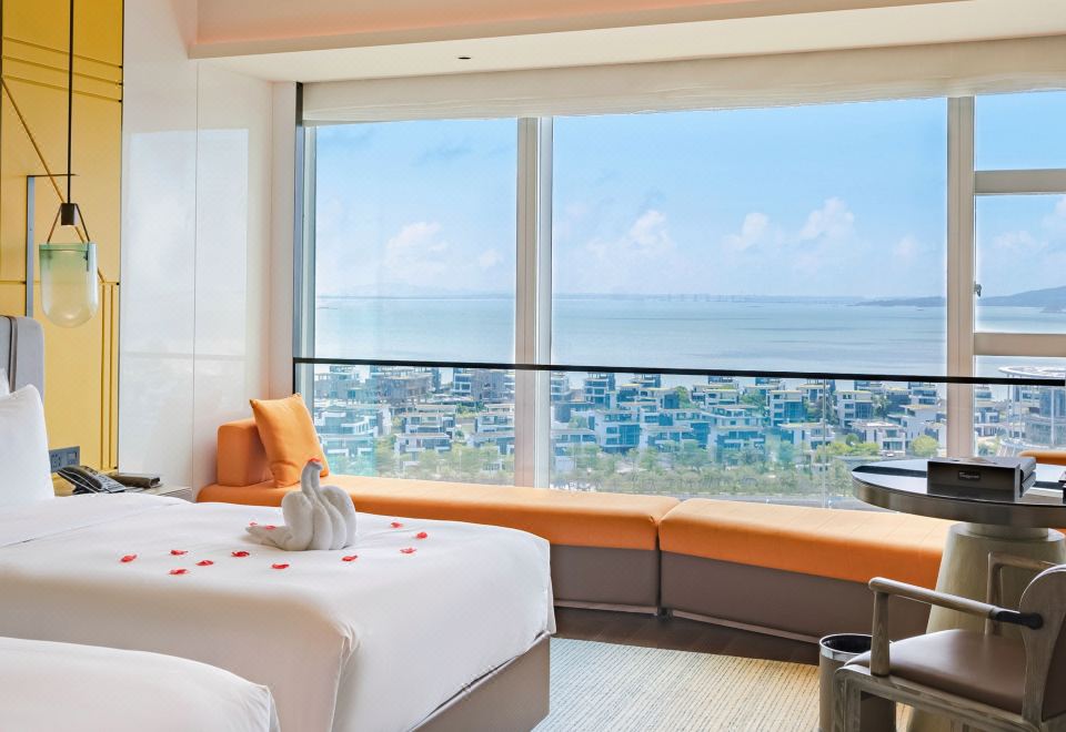 豪華海景雙床房（180度全落地窗看海景日出）