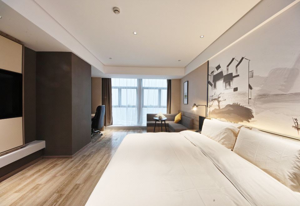 豪華大床房--超大空間+智能馬桶+乳膠床墊+高品布草
