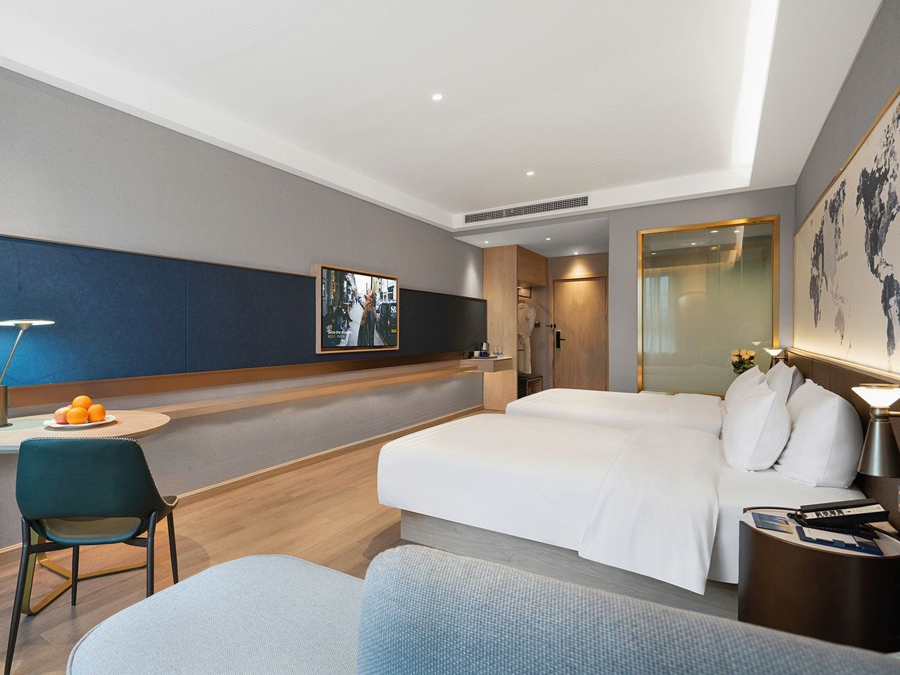 優享雙床房（記憶枕+小凱語音客控系統+商務辦公桌+超大電視可投屏）