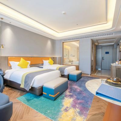 漫悅豪華雙床房（洗衣機+冰箱+智能客控） 漫悅國際飯店（惠州仲愷TCL科技大廈店）優惠