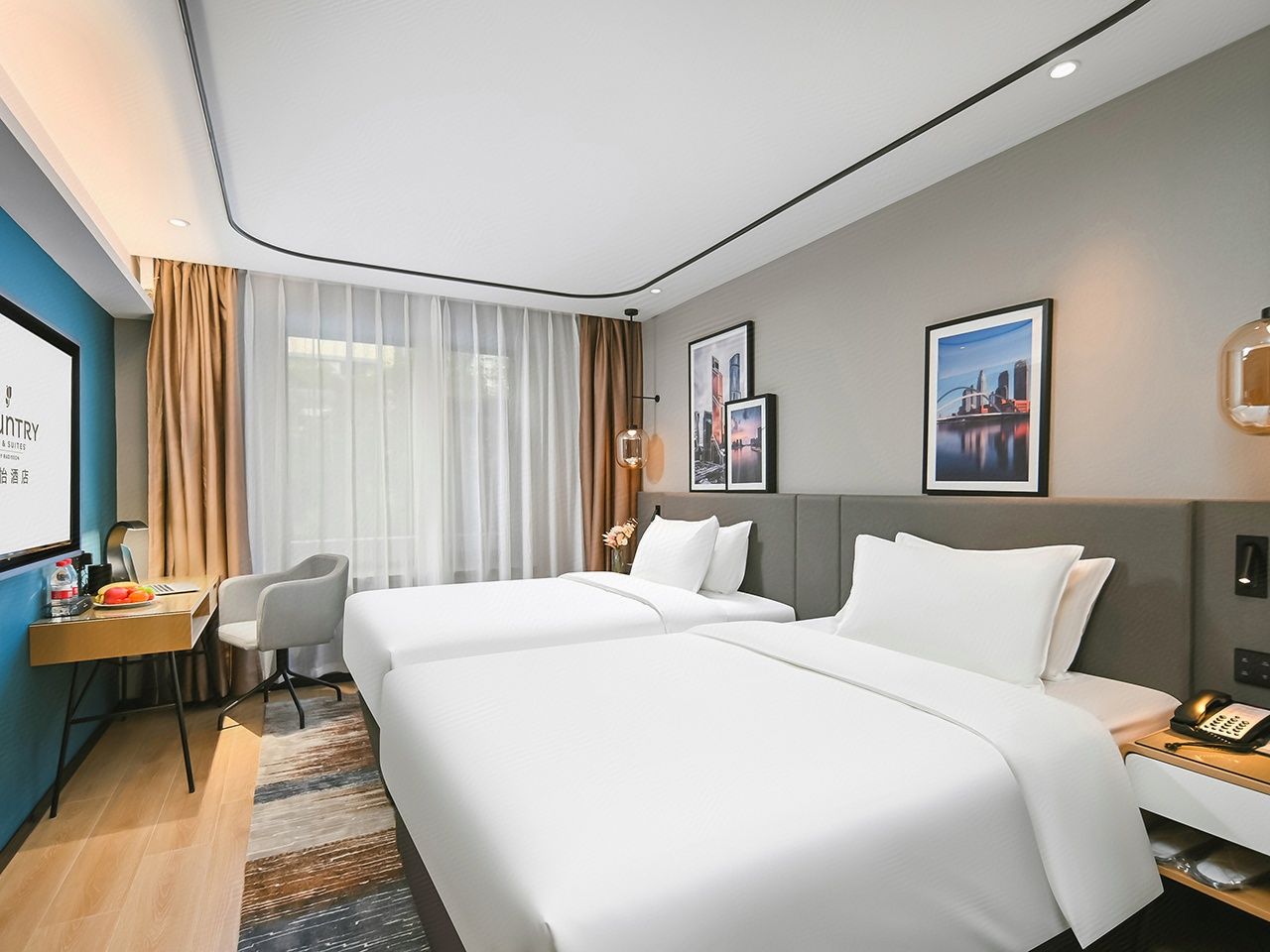 高级双床房（智能客控+小冰箱）