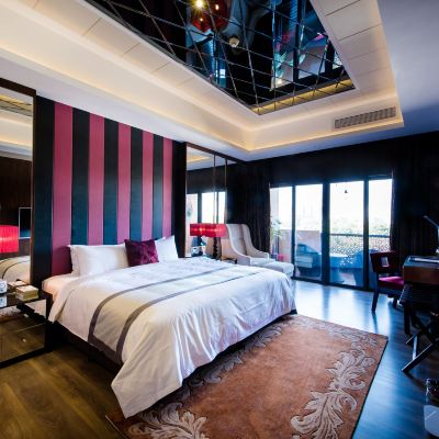 豪華觀景大床房【智能馬桶+浴缸+功夫茶具+超大陽台】 佛山陶花園藝宿館精品主題酒店（中國陶瓷城店）優惠