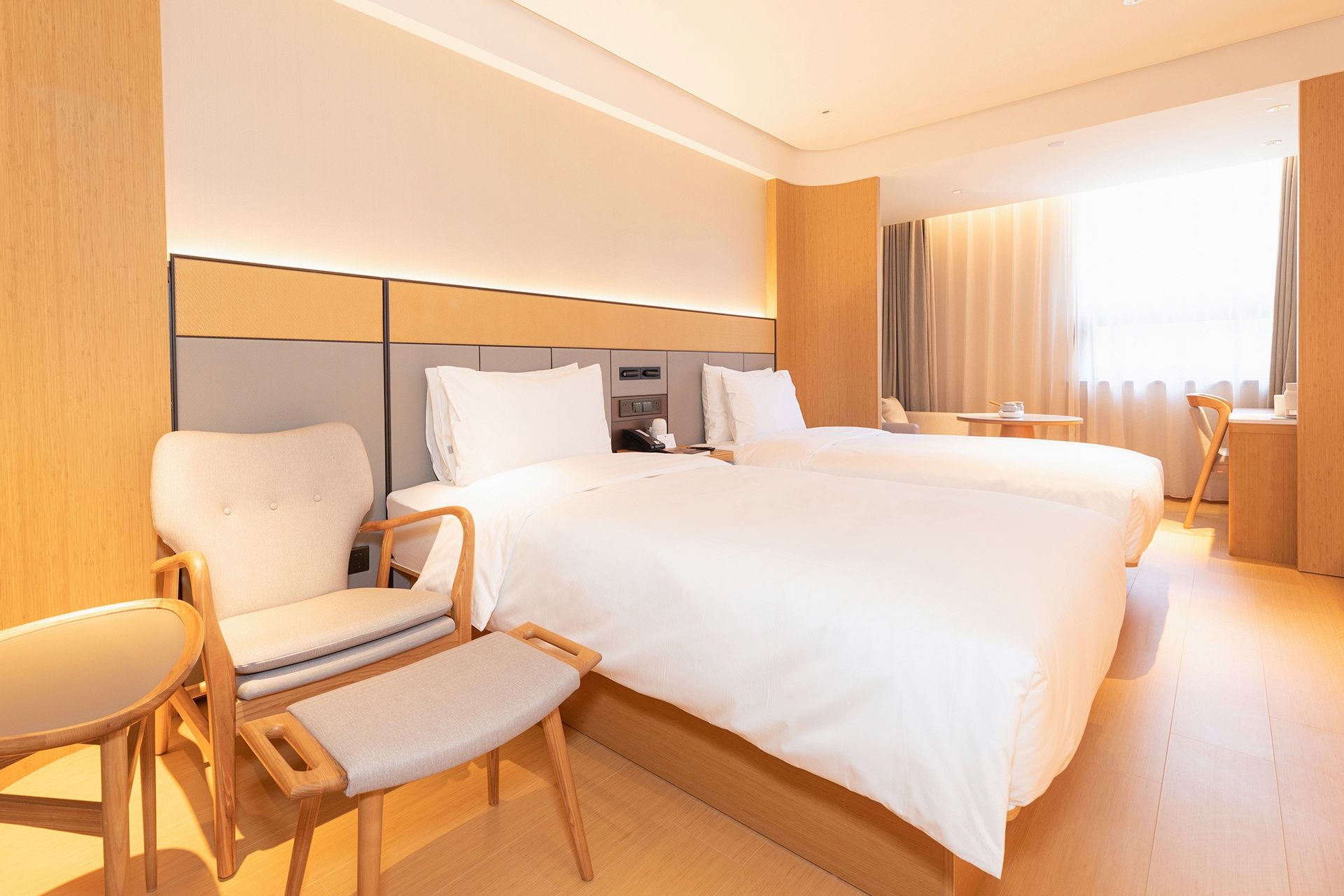 双床房（可投屏65寸电视+金可儿床垫+智能马桶）