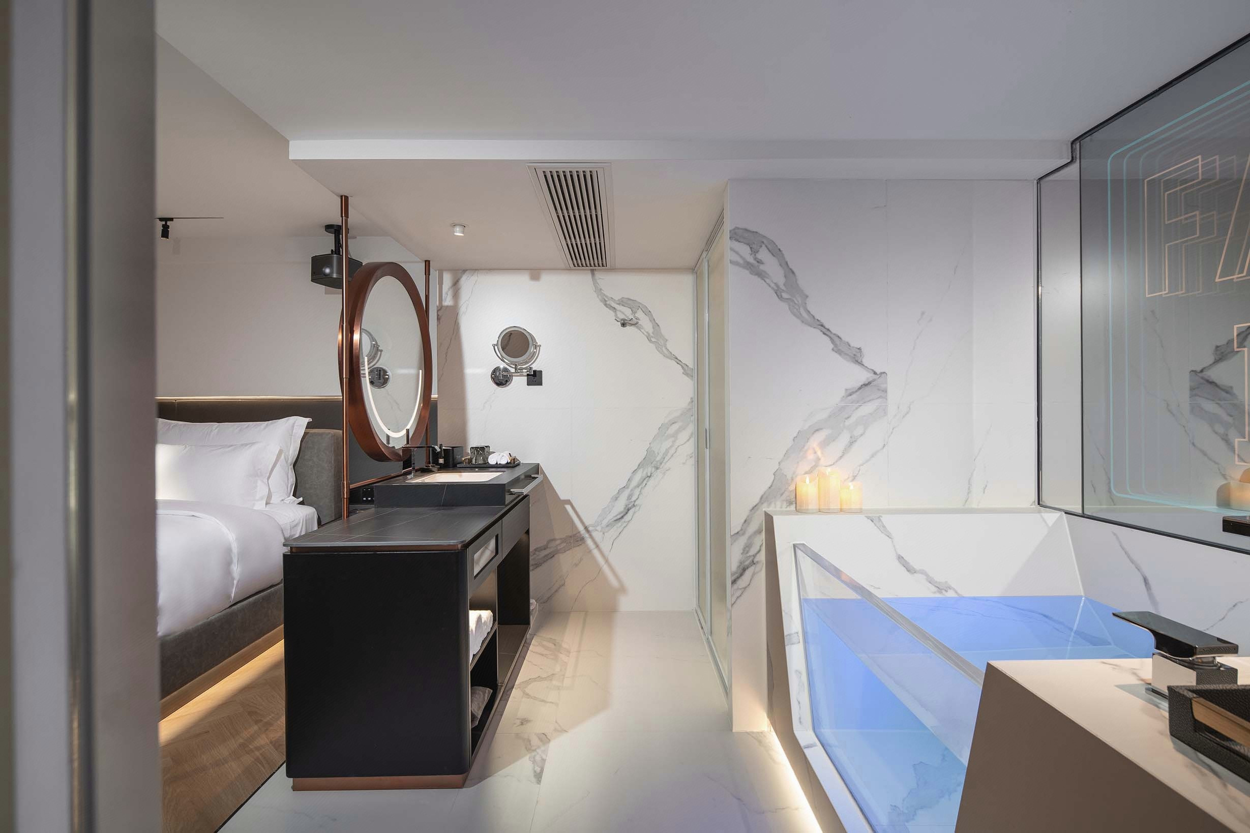 浮岛Loft·江景汤池套房