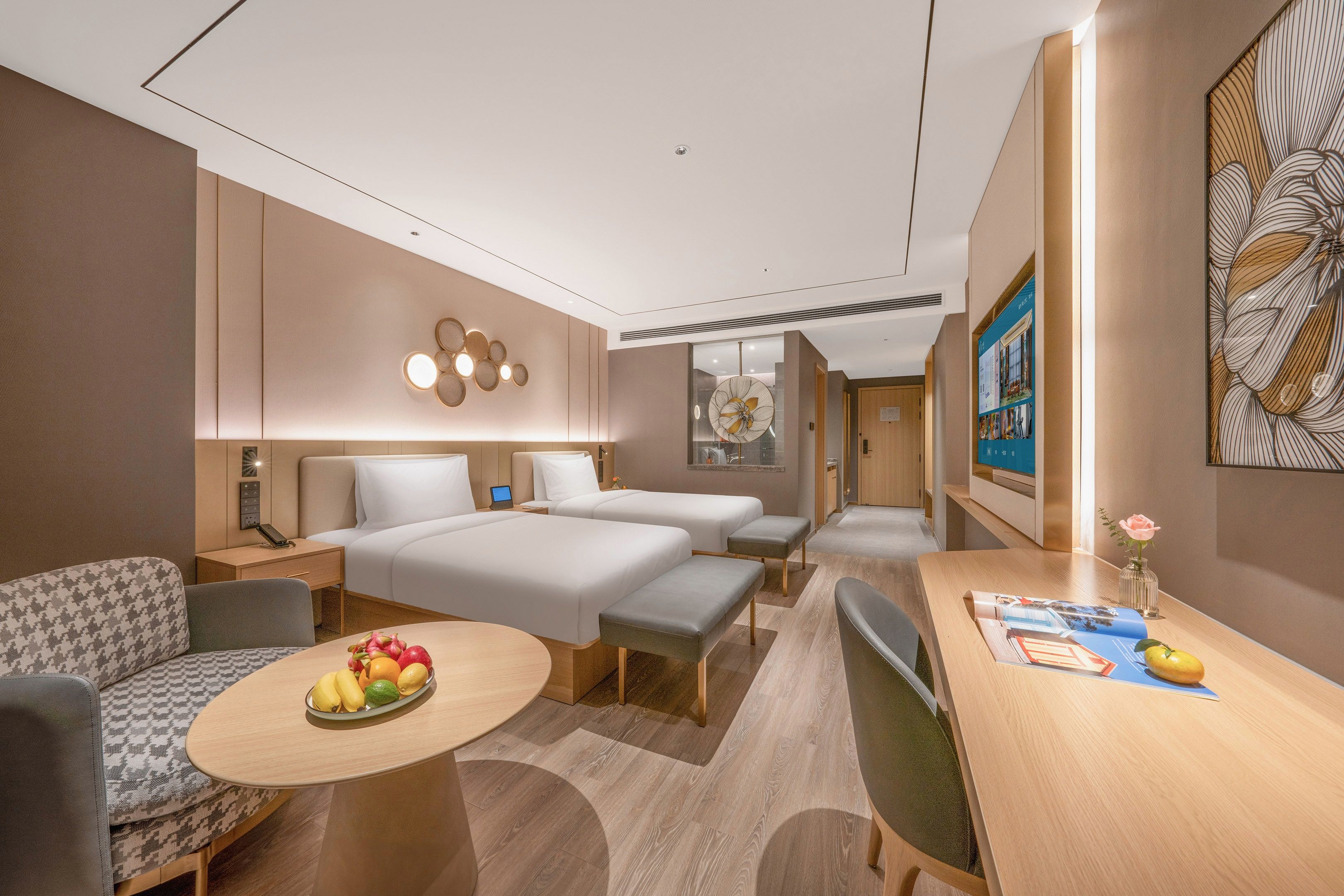 月若流金高级双床房（全屋智能+手机投屏）