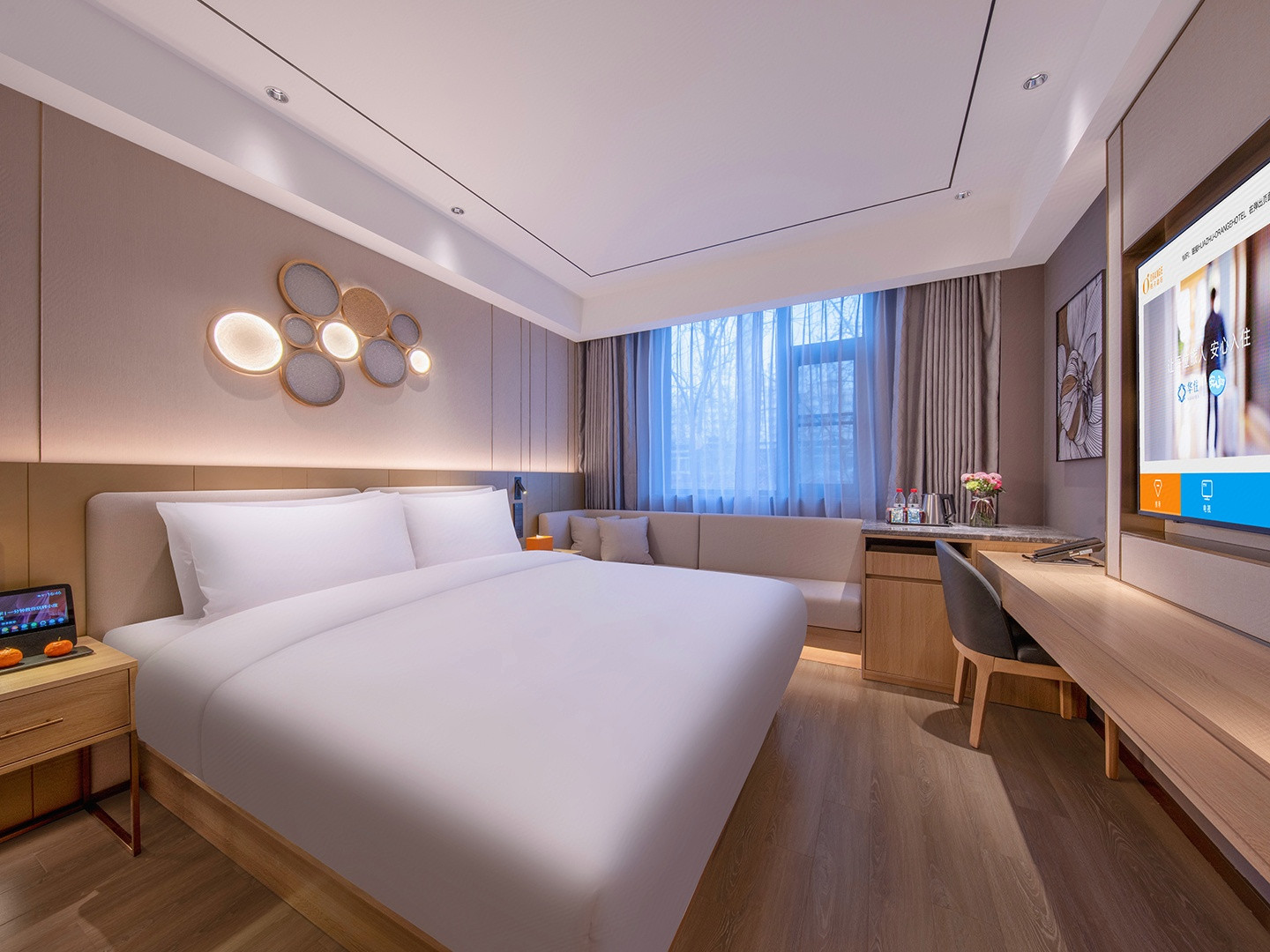 月若流金高级大床房（智能客控+65寸电视+控温空调）