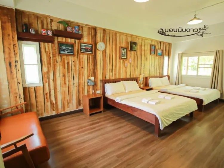 ห้องสำหรับครอบครัวพร้อมวิวสวน