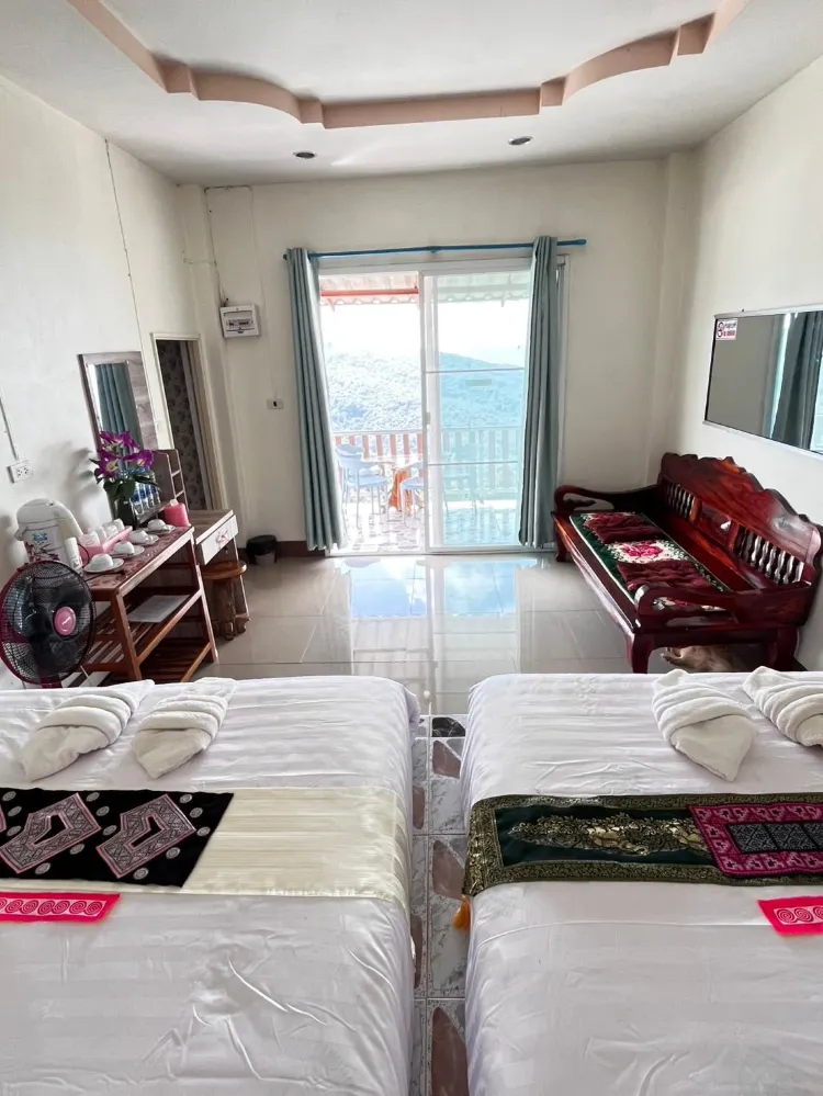 ห้องอีโคโนมีทิวทัศน์สวน(เตียงเดี่ยว 2 เตียง)