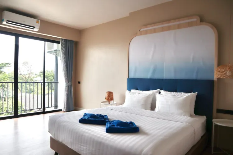 ห้องเตียงเดี่ยวพร้อมระเบียง