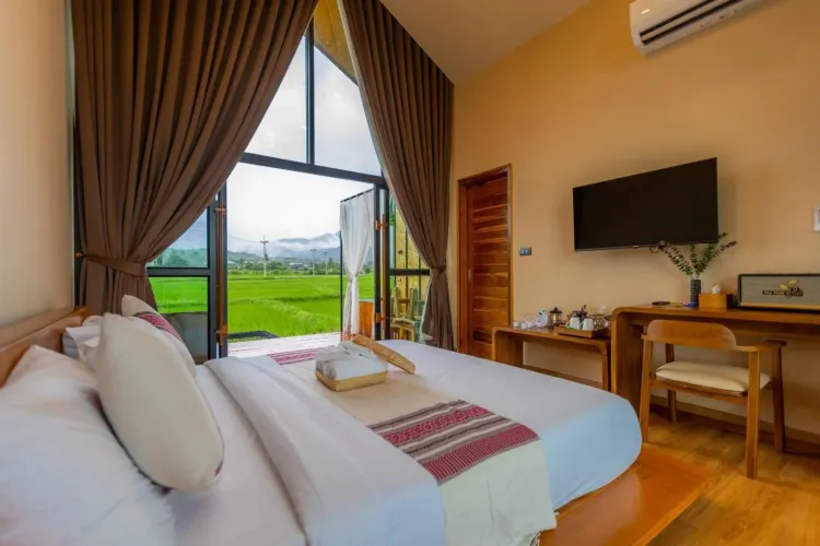 ห้องดีลักซ์พร้อมอ่างอาบน้ำ(เตียงคิงไซส์)