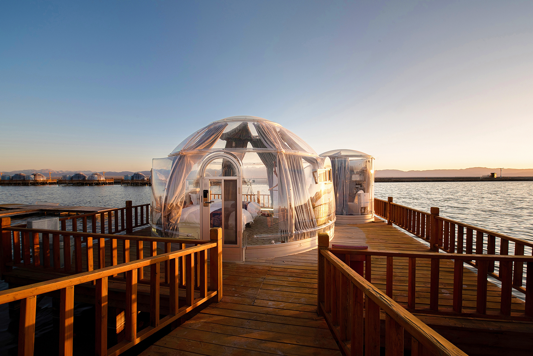 星河枕梦|泡泡屋双床房-透明星空顶+观景望远镜