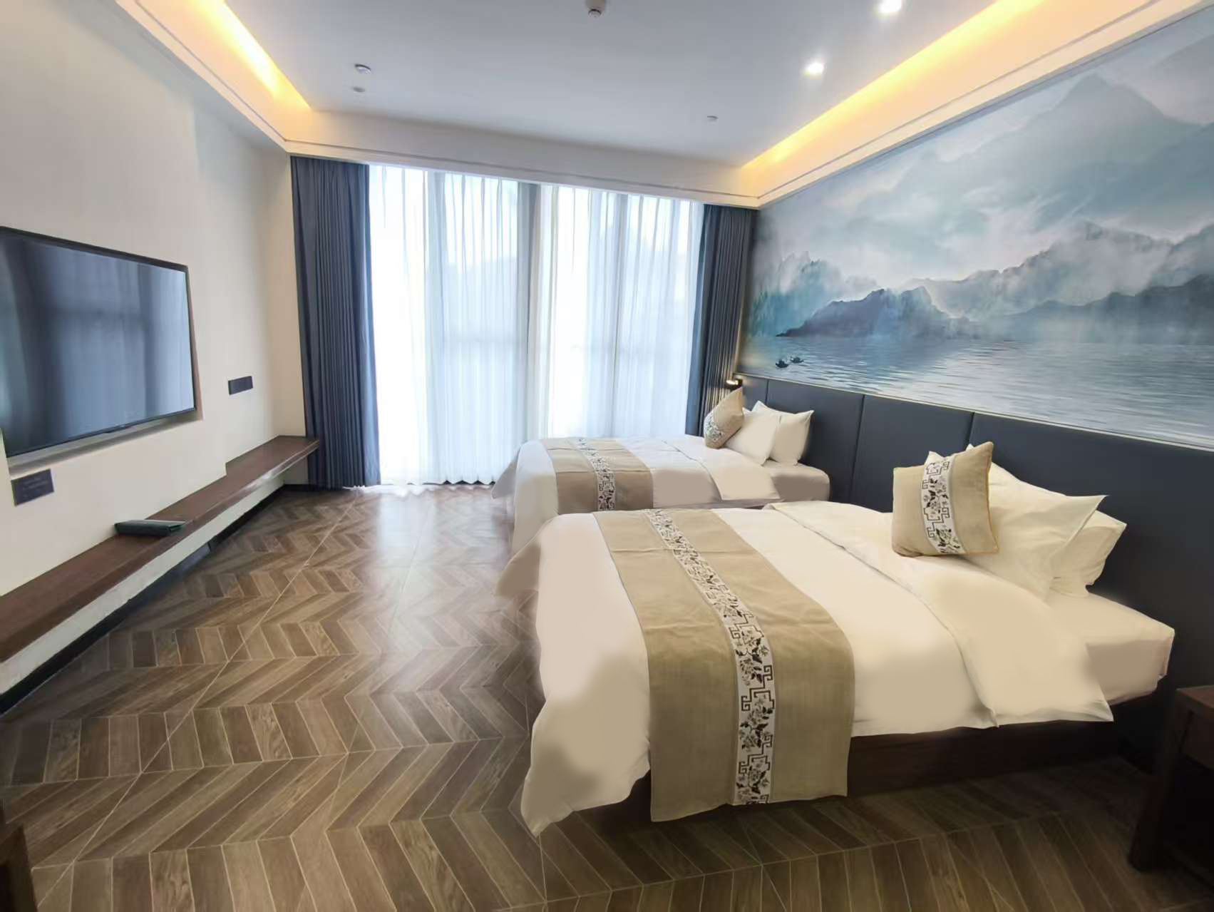 池畔親水溫泉雙床房（獨立泡池）