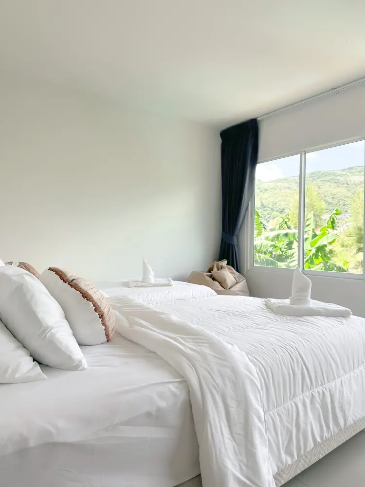 ห้องเตียงแฝด พร้อมวิวภูเขา