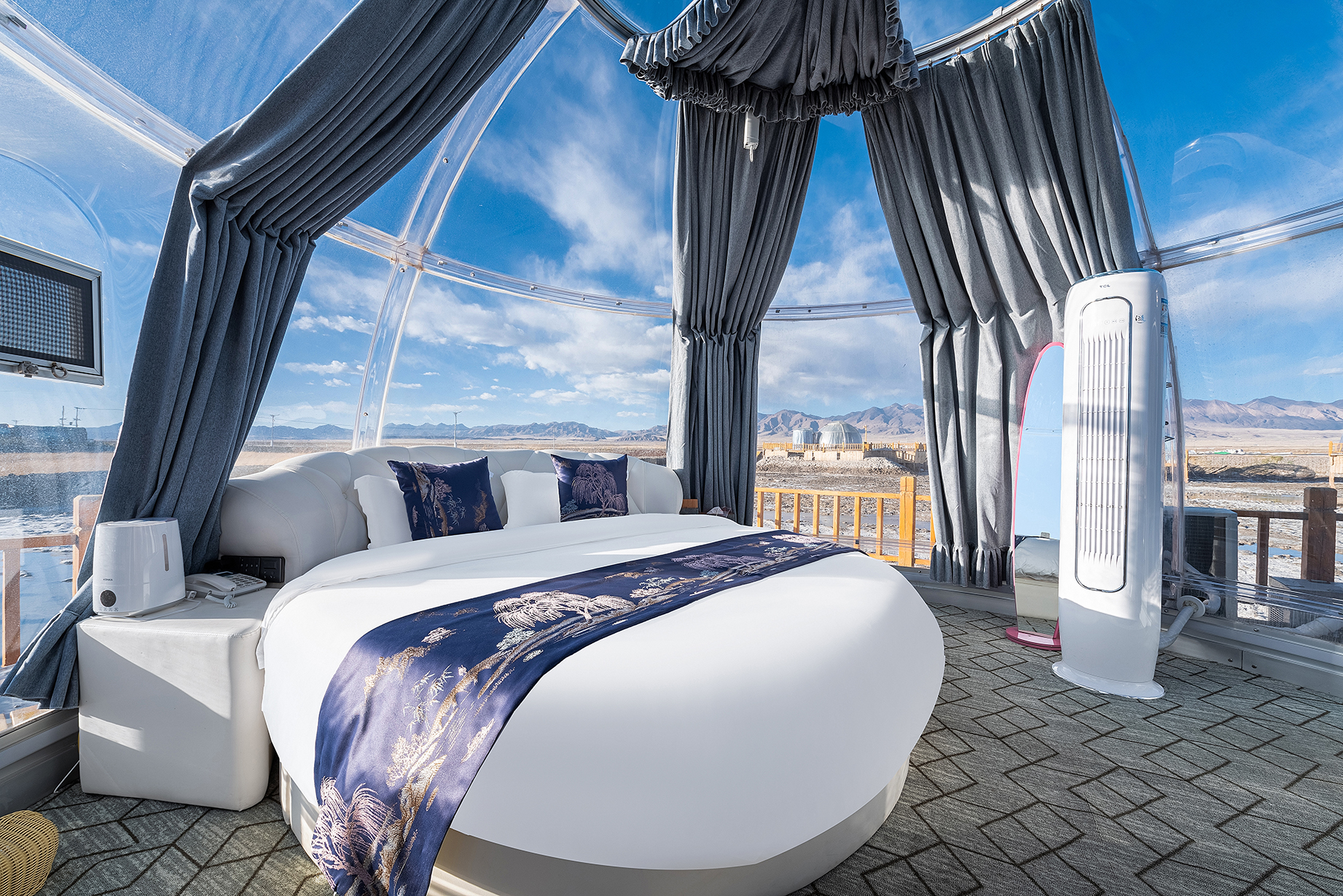 星河枕梦|泡泡屋大床房-透明星空顶+观景望远镜