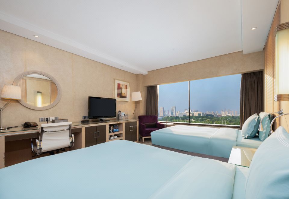 城市景观双床房