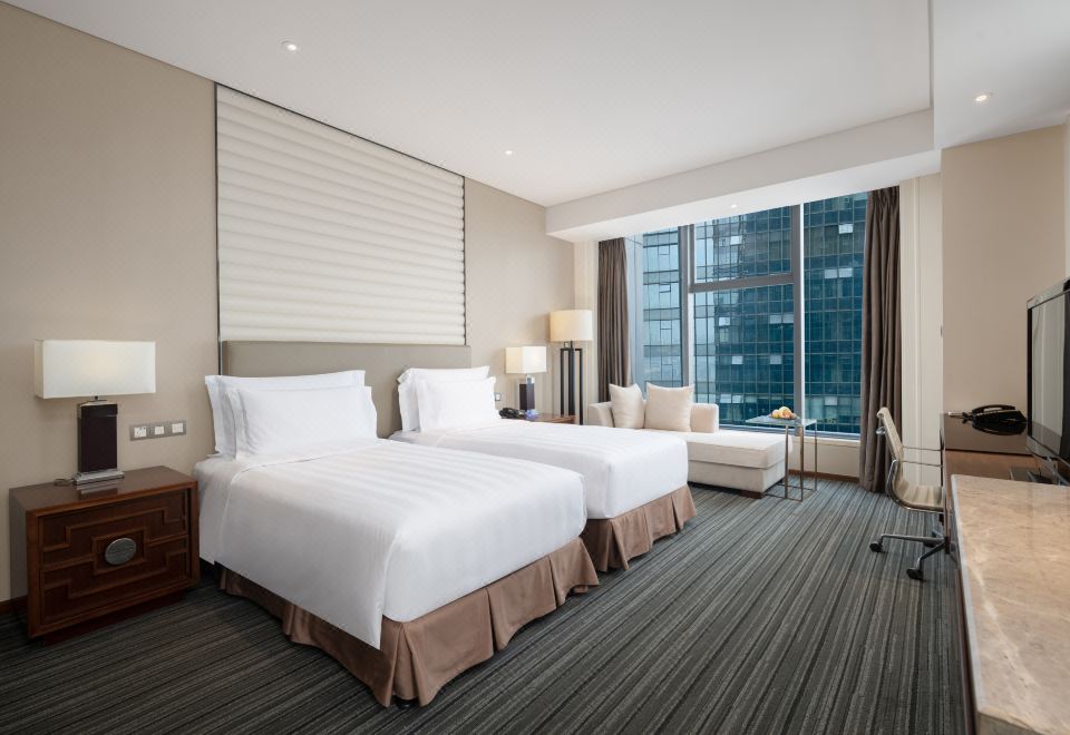 【长江国际景观】高级城景双床房