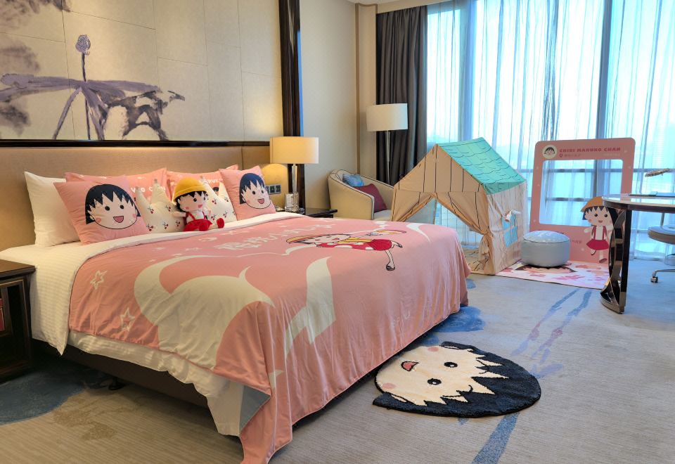 樱桃小丸子亲子家庭套房-童趣小屋帐篷+定制打卡相框