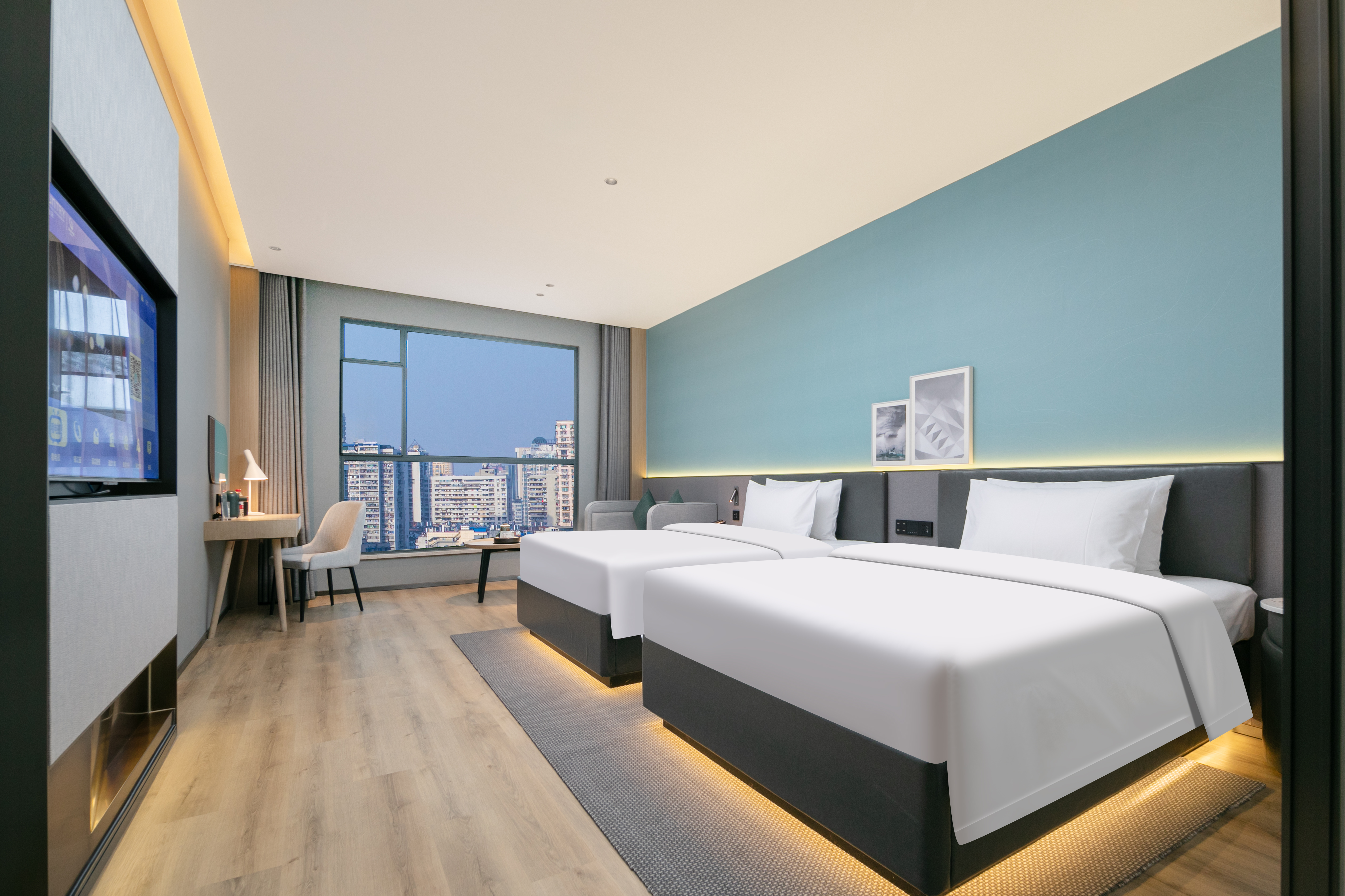 商务双床房（慕思床垫+客控智能+超大窗户）