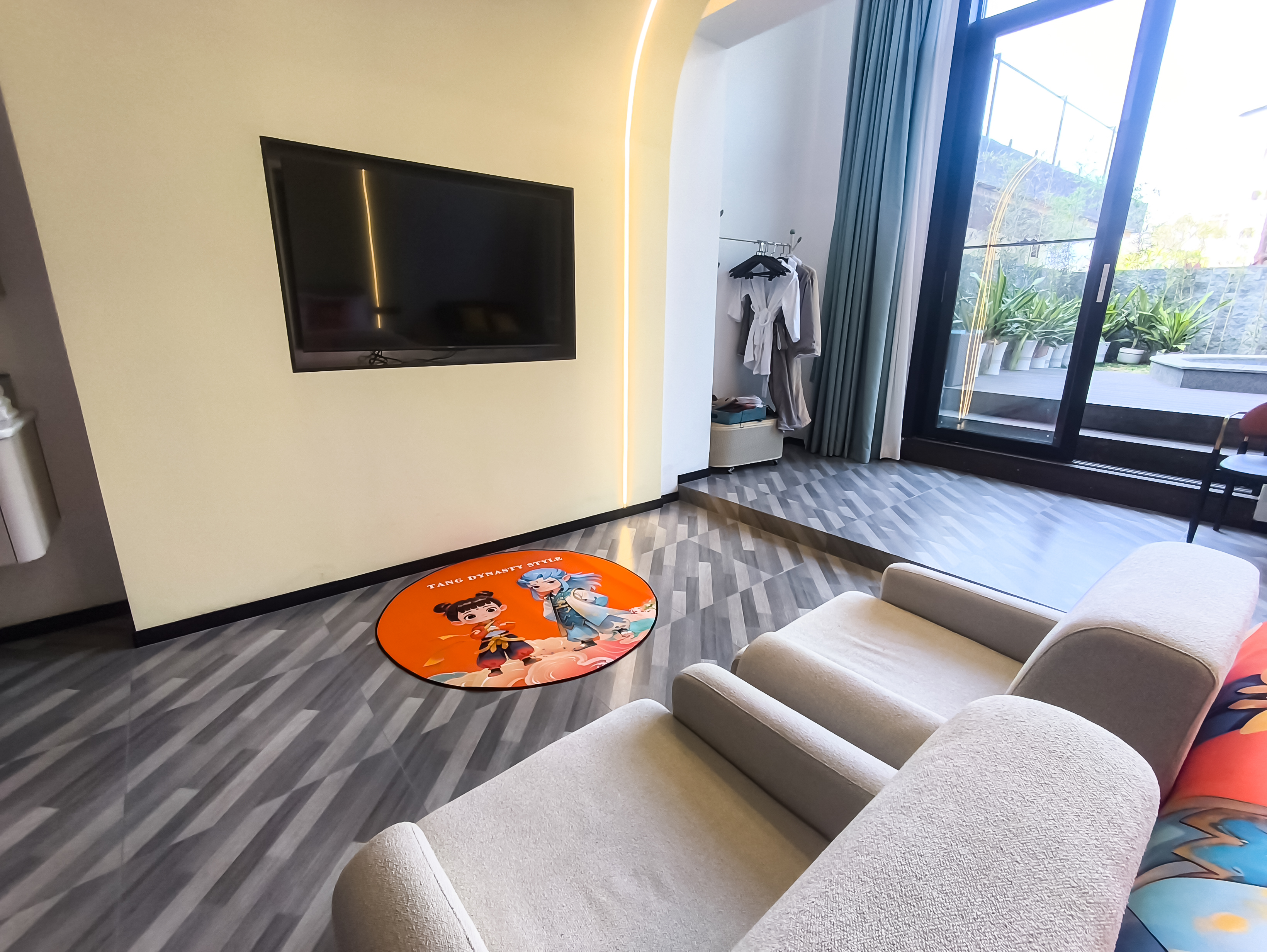 复式亲子直通漂流河房（独立泡池）