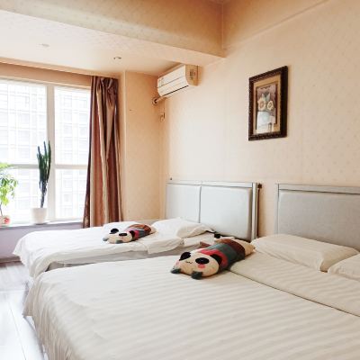 舒適雙床房（地熱+落地大窗） 金色時光飯店公寓（瀋陽太原街興隆店）優惠