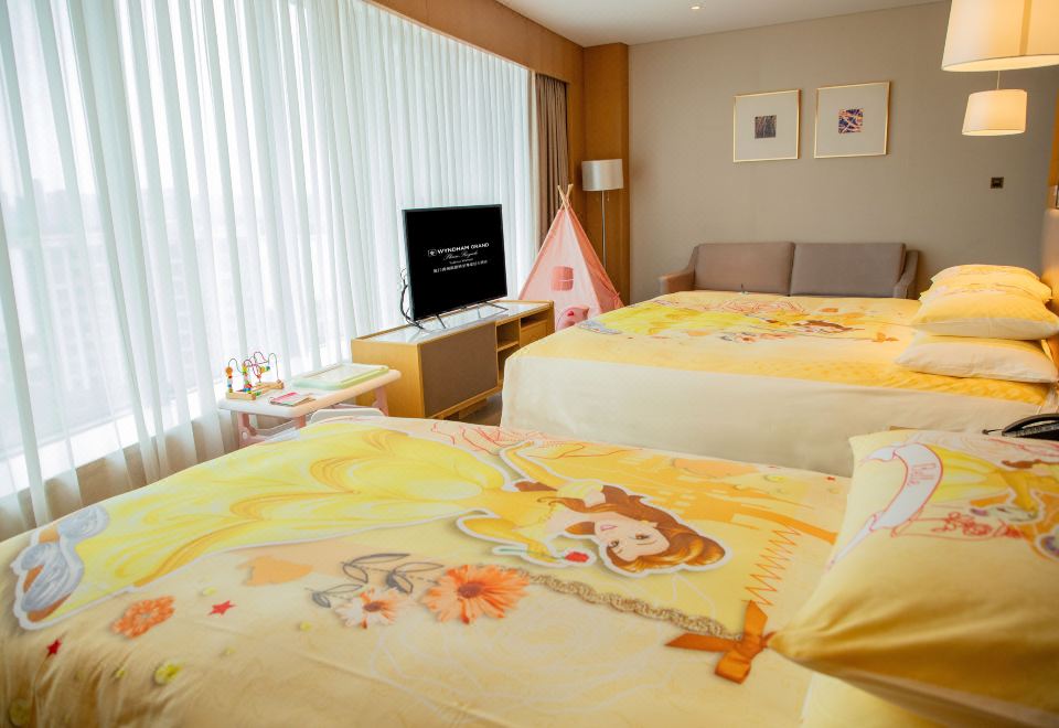 家庭灣景主題房-卡通布置·帳篷·全家樂享