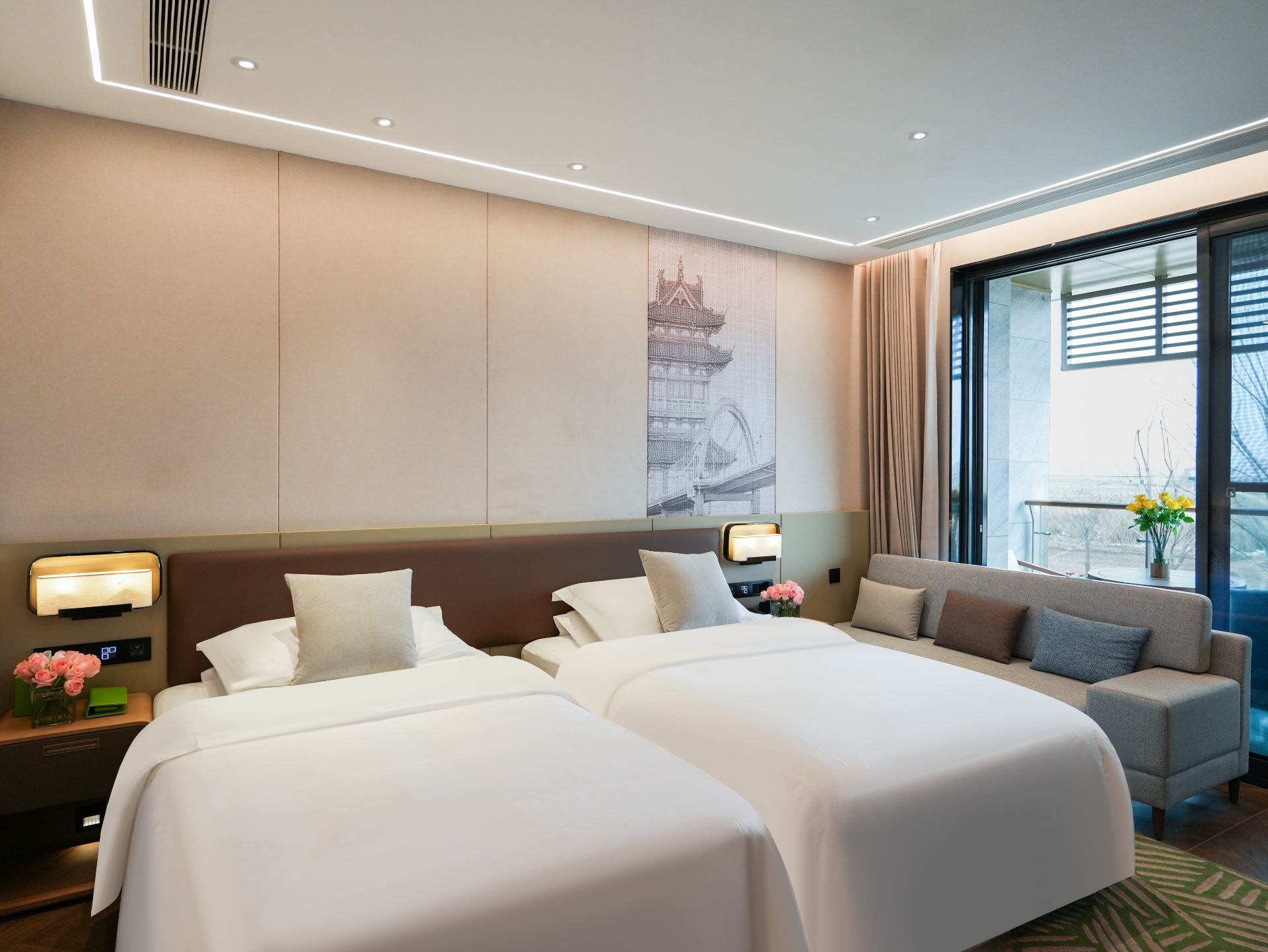 Terrace Twin Room (Pastoral View)