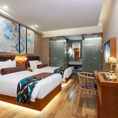 醇享生活雙床房（森林氧吧+賽諾床墊+負離子吹風機） 喆啡飯店（天津大悅城鼓樓地鐵站店）優惠