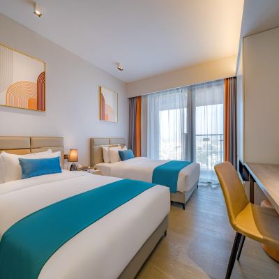 維享商務雙床房（冰箱） 珍維詩飯店公寓（深圳國際會展中心水岸店）優惠