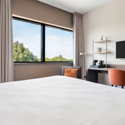 特大床房機場景觀， 客房， 1張特大床， 機場景觀 阿姆斯特丹科倫登廣場史基浦機場酒店優惠