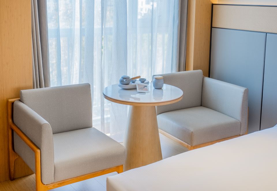 高级双床房【舒适采光|金可儿床垫|拾趣茶具】