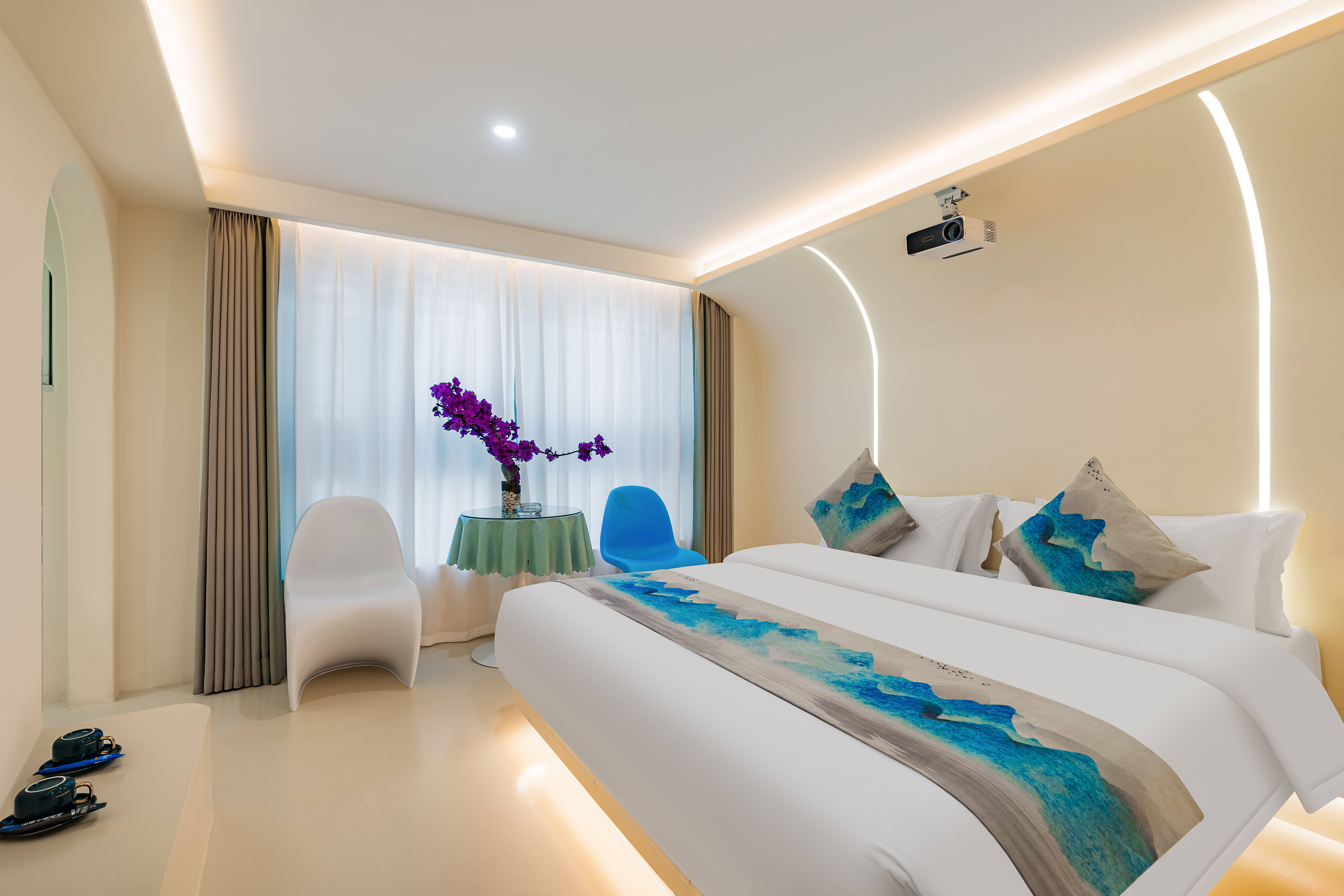 维京时光别墅大床房[100寸1080P投影+智能马桶]