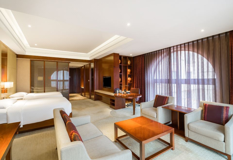 度假尊享双床房（独立办公+私享会客区+森林氧吧净化）