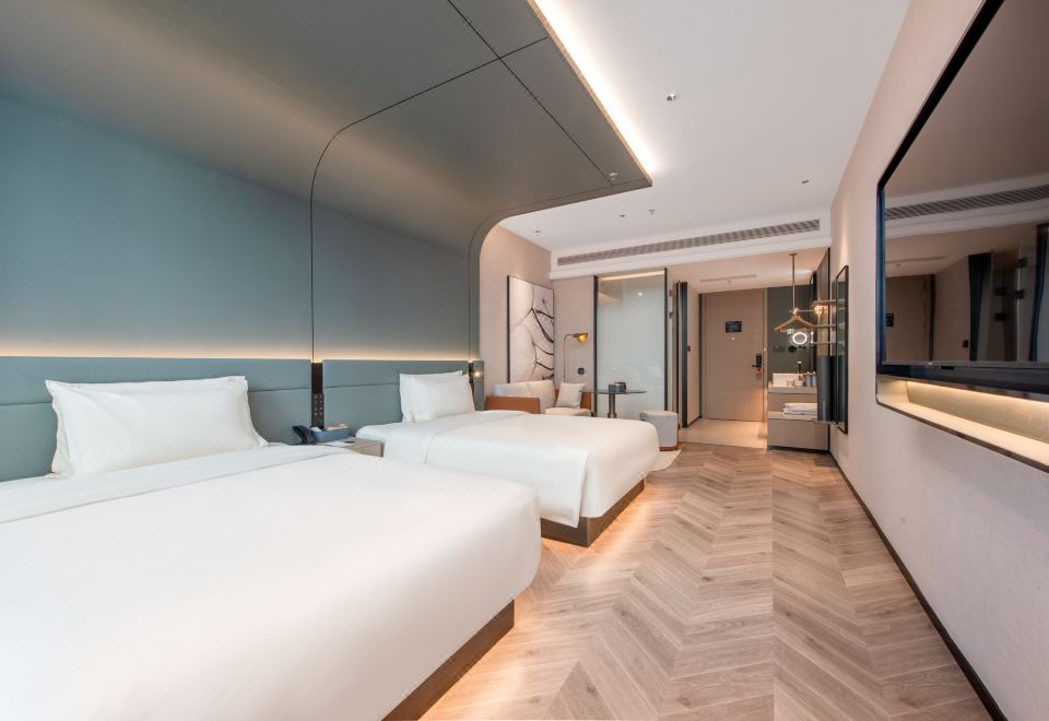 幾木雙床房【小冰箱+投屏電視+瑜伽墊+深睡PRO枕】