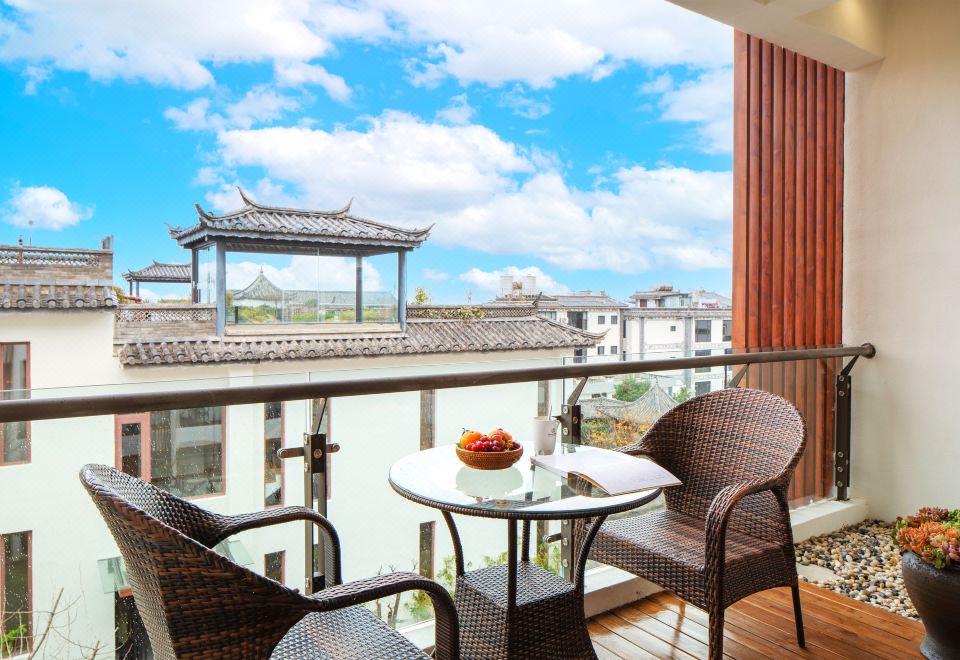 庭院景观双床房