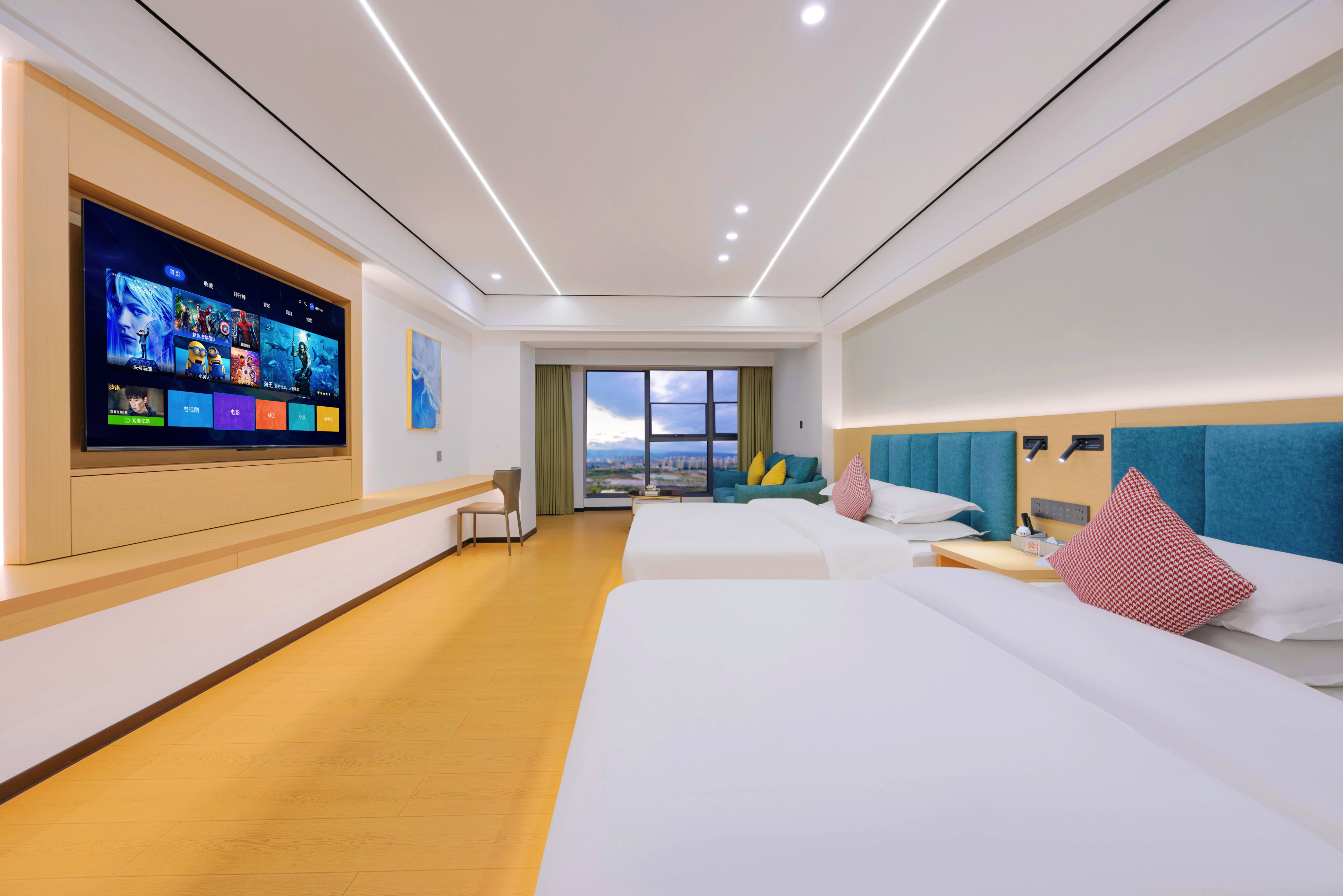 城景轻奢双床房（市井璀璨夜景+定制静眠床品+智能马桶）