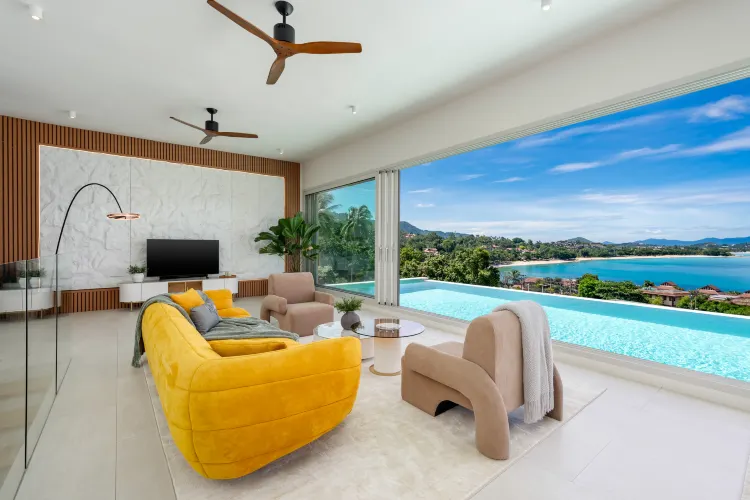 Villa Orise, 3 Min Walk To Chaweng Beach Samui, Sea View With Infinity Pool & Gym