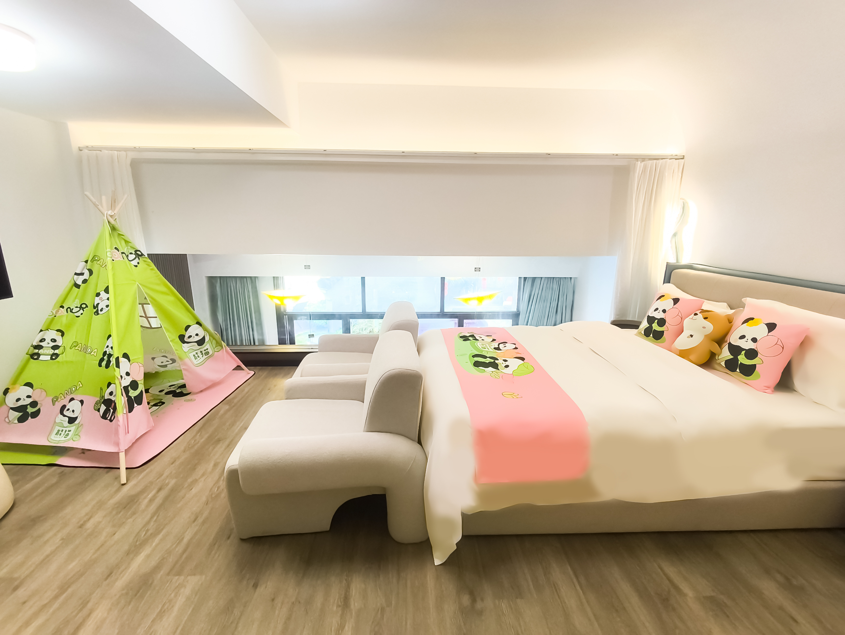 复式亲子直通漂流河房（独立泡池）