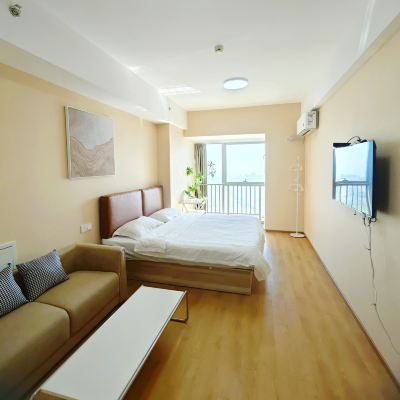靜雅海景大床房【洗衣機】 花田禧地民宿（煙台大學萬象滙店）優惠