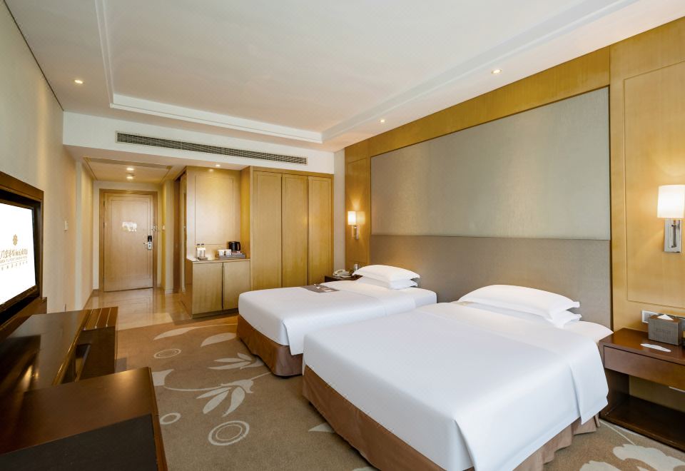 栖园楼豪华双床房（静谧睡眠+全景落地窗+室内泳池）