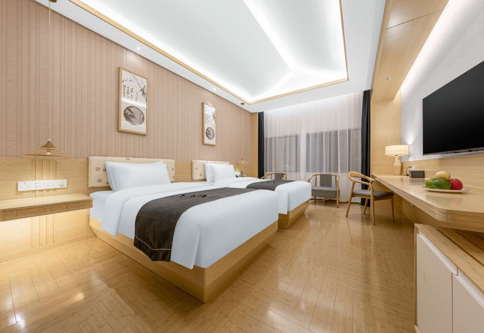 幽篁居双床房 | 徕芬吹风机| 空气净化器|记忆枕