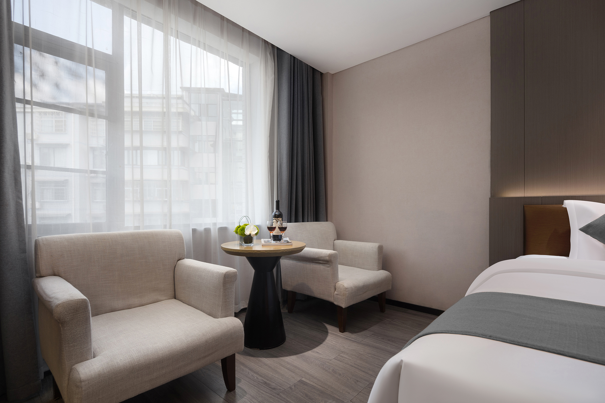 『簡雅』簡約雙床房（慕思床墊+補光化粧鏡+新風空調）