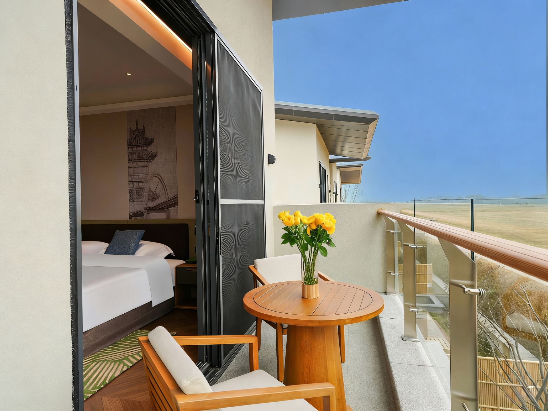 Terrace Twin Room (Pastoral View)