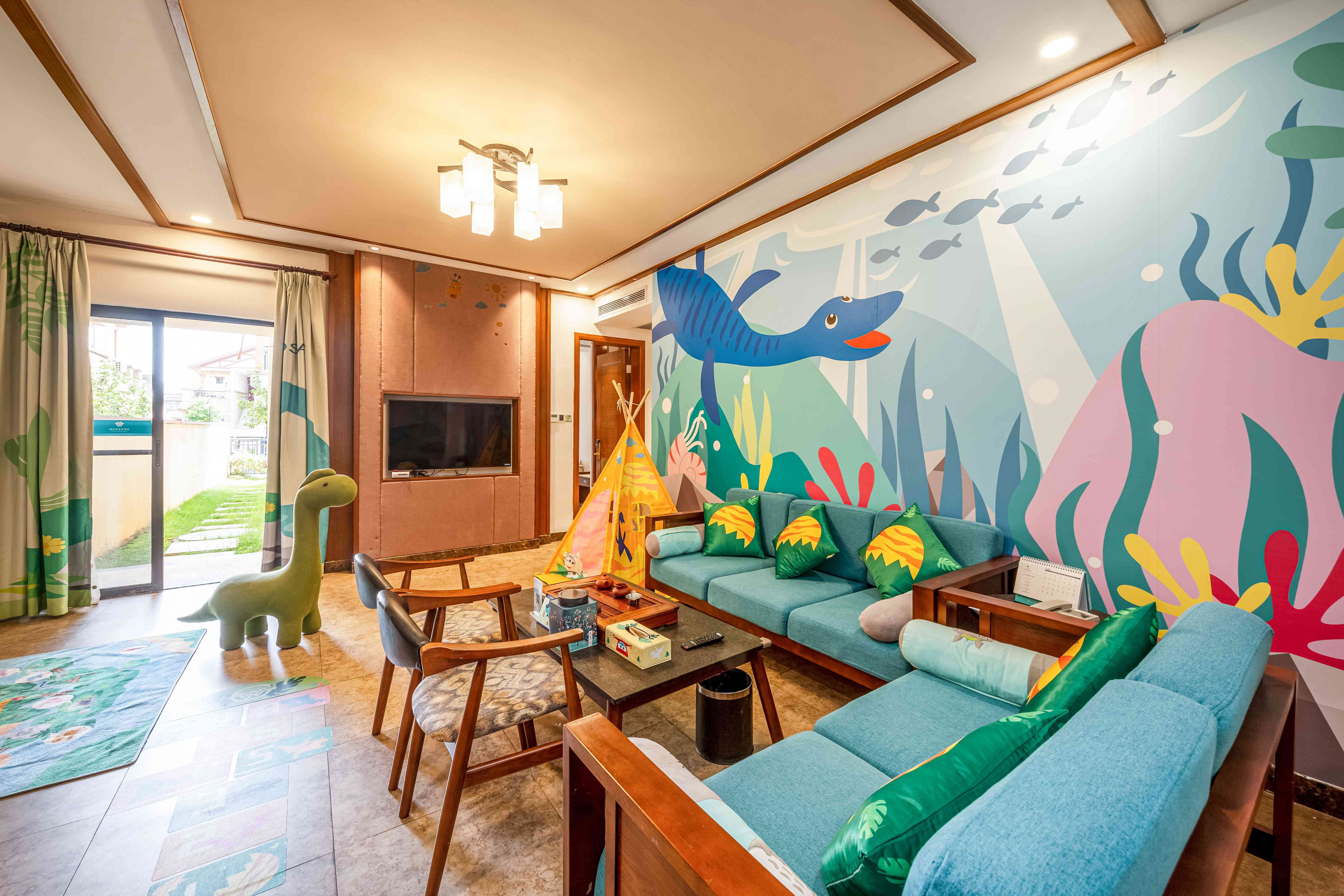 亲子主题 | 三房一厅7床温泉别墅 （独立泡池）