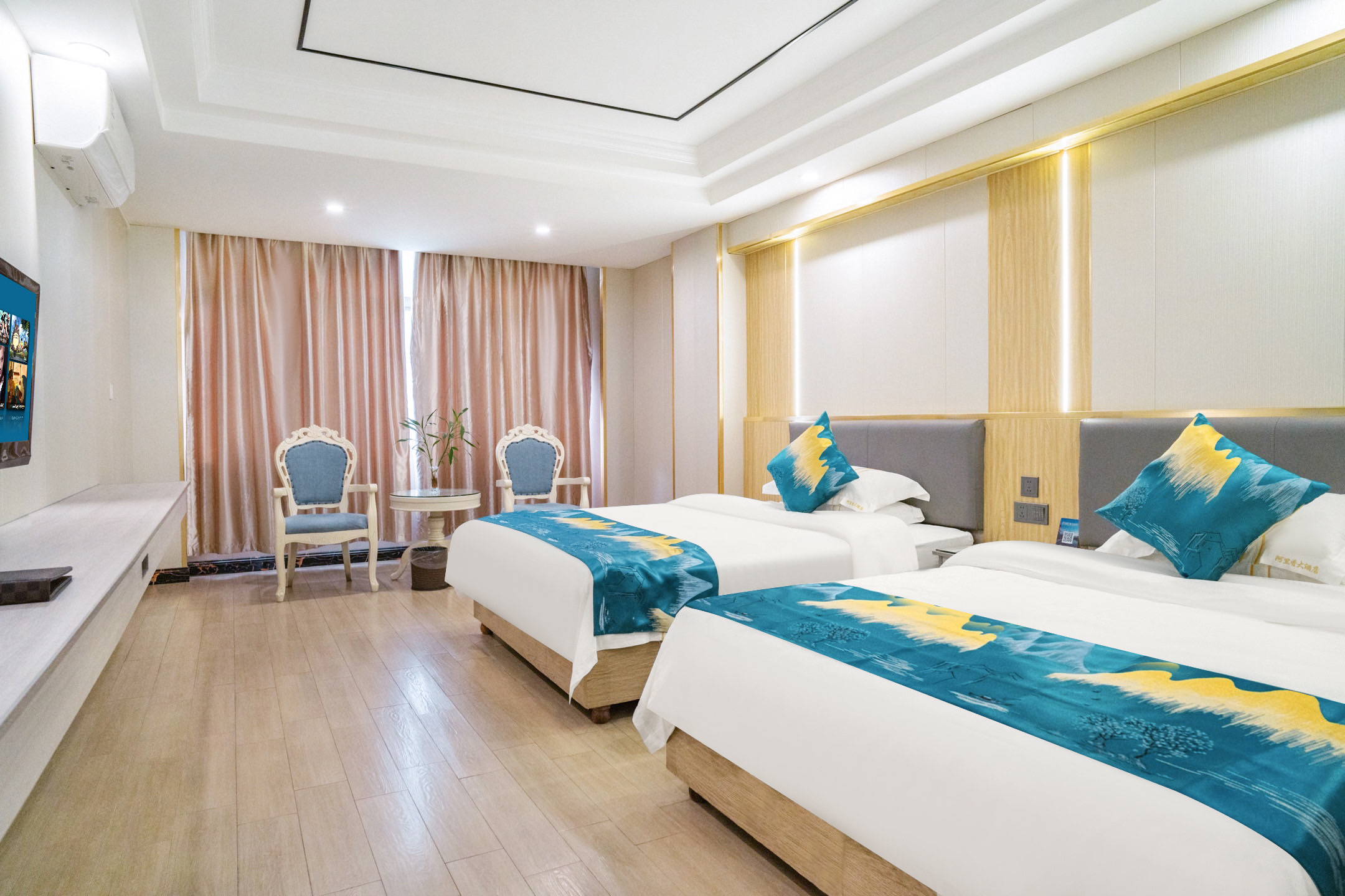 ALIXIANG|高级双床房（安静舒适+采光明亮+乾湿分离）