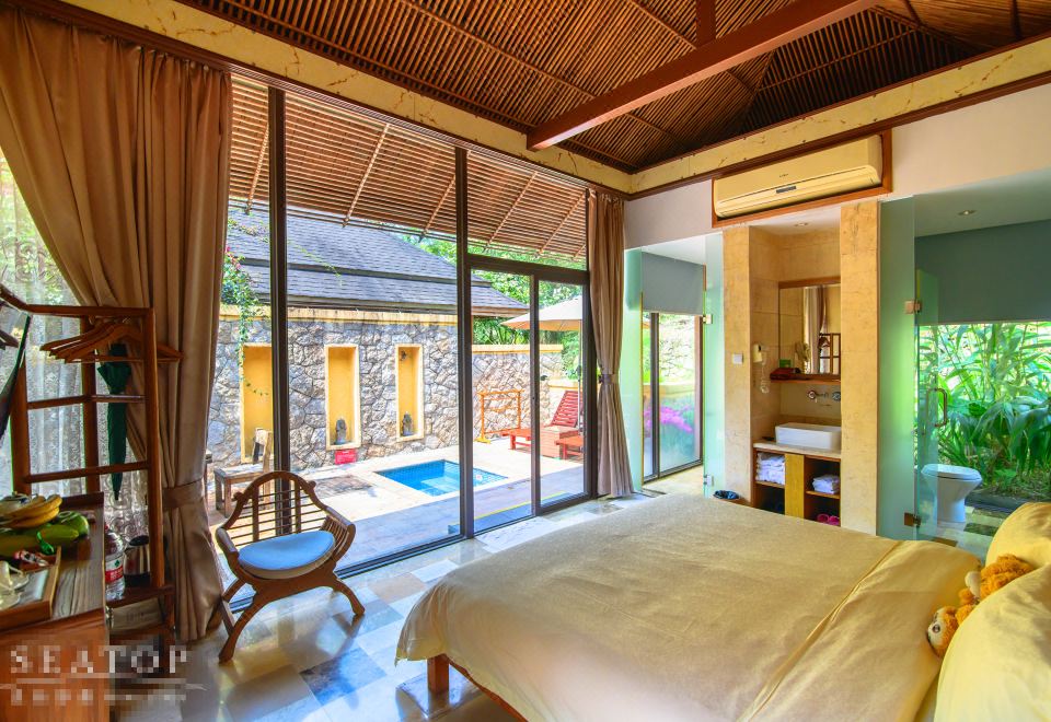 心悦谷亲水别墅大床房-独立庭院-私汤泡池