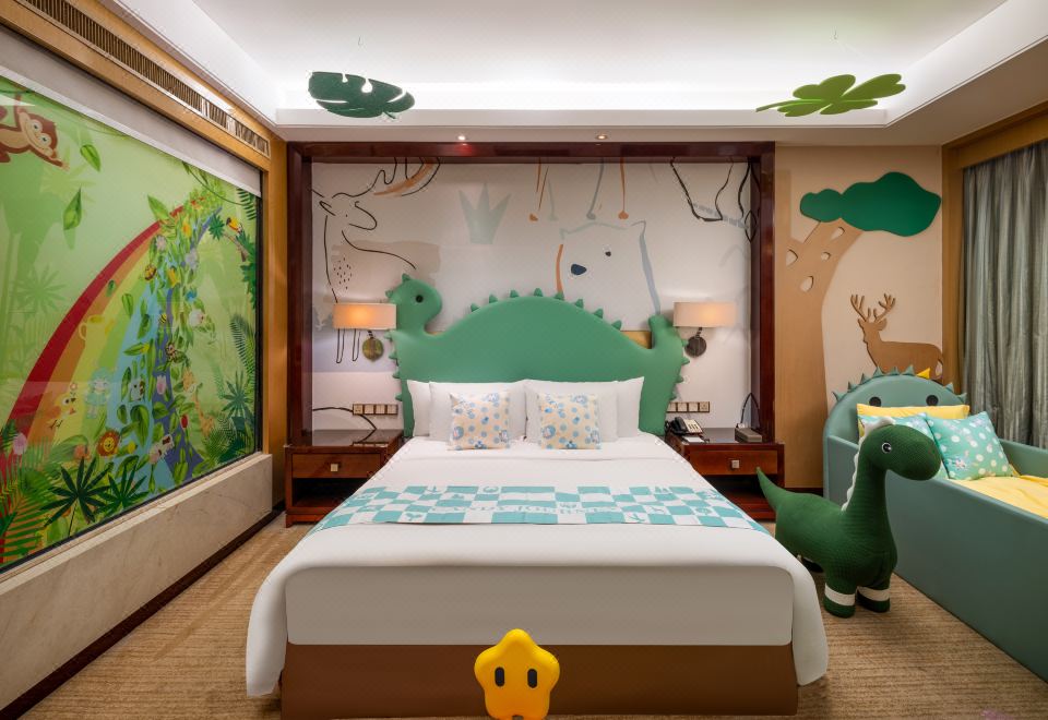 夢游XIAN境主題家庭房（恐龍小床丨玩具桌）