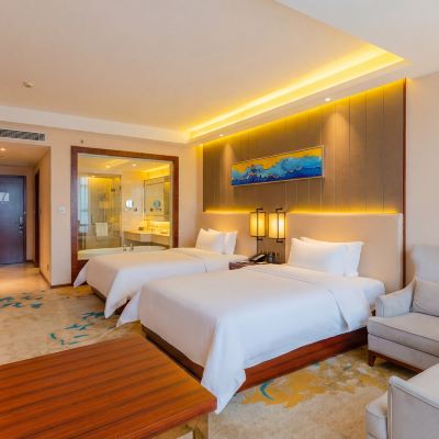 豪華雙床房 | 獨立浴缸·明凈採光·城景·冰箱 新君悅國際飯店（廣州南站錦龍地鐵站店）優惠